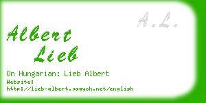 albert lieb business card